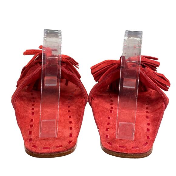 Figue Women’s Scaramouche Red Suede Tassel Sandals Size 8 - Picture 8 of 10